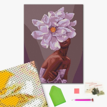 Алмазна мозаїка 40х50 - В обіймах квітів