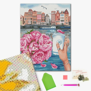 Алмазна мозаїка 40х50 - Американо з Амстрдамом