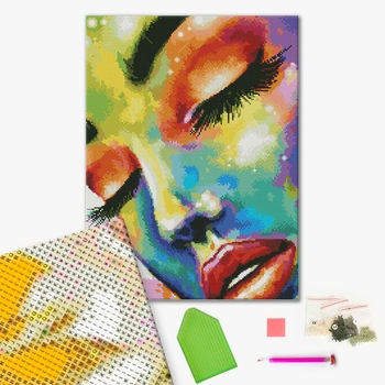 Алмазна мозаїка 40х50 - Жінка в барвах