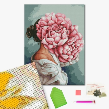 Алмазна мозаїка 40х50 - Загадка піонів