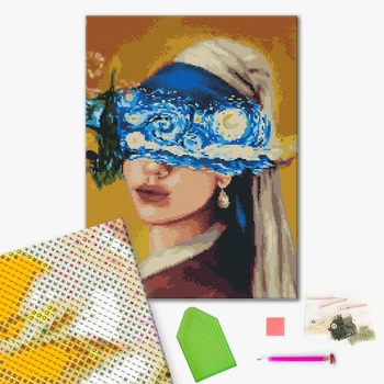 Алмазна мозаїка 40х50 - Погляд в зоряну ніч