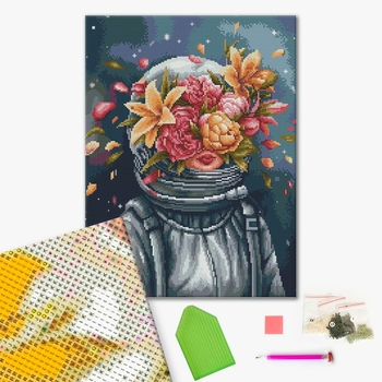 Алмазна мозаїка 40х50 - Квітуча сфера