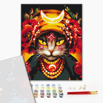 Картина по номерам Преміум картини - Киця Мольфарка  ©Маріанна Пащук