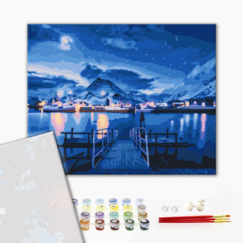 Картина по номерам Преміум картини - Відблиски полярного сяйва