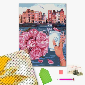 Алмазна мозаїка 40х50 - Американо з Амстердамом