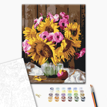 Картина по номерам Квіти - Дачний букет
