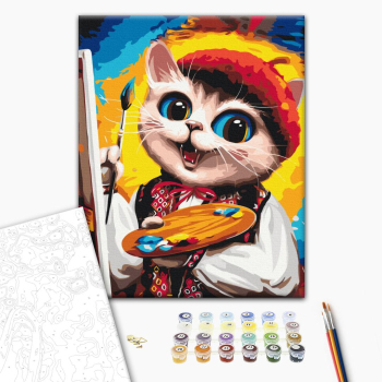 Котик Художник ©Маріанна Пащук