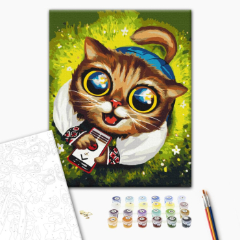 Картина по номерам Тварини, птахи та риби - Котик з ППО © Маріанна Пащук
