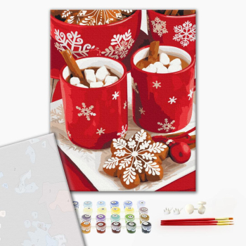 Картина по номерам Преміум картини - Сніжне какао