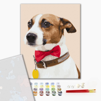 Картина по номерам Преміум картини - Собачка чемпіон