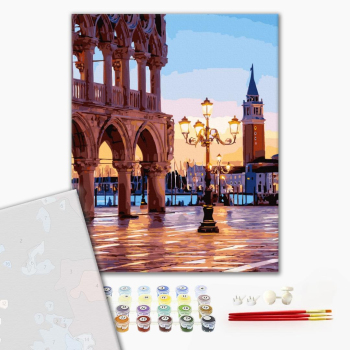 Картина по номерам Преміум картини - Вечірня площа Венеції
