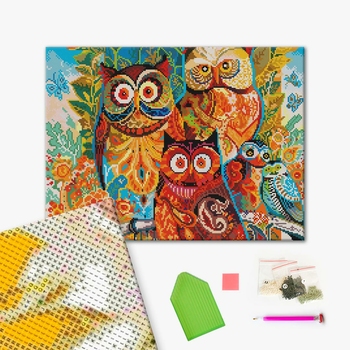 Алмазна мозаїка 40х50 - Чарівні сови