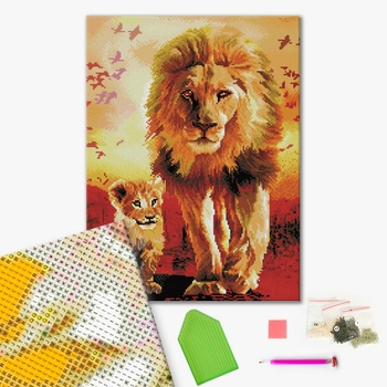 Алмазна мозаїка 40х50 - Прогулянка по савані