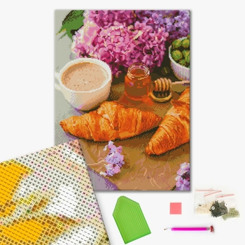 Алмазна мозаїка 40х50 - Бузковий сніданок