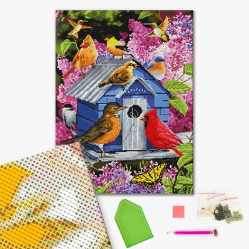 Алмазна мозаїка 40х50 - Співоча годівничка