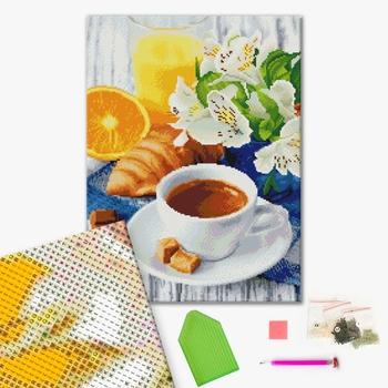 Алмазна мозаїка 40х50 - Карамельна кава