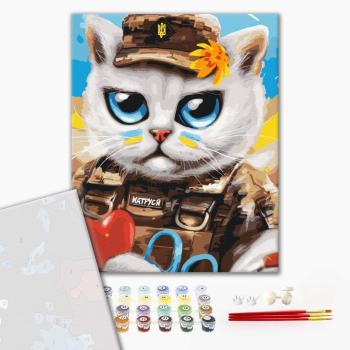 Картина по номерам Преміум картини - Котик лікар ©Маріанна Пащук