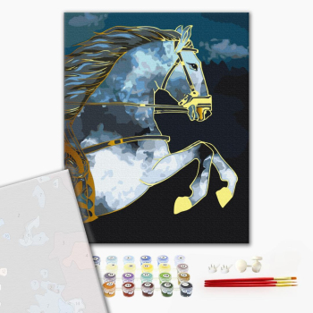 Скакун в сутінках  з золотою фарбою