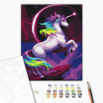 Сказочный радужный единорог