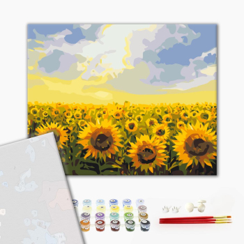 Картина по номерам Преміум картини - Поле соняшників