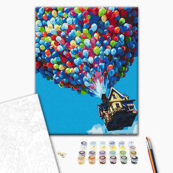 Картина по номерам Пейзажі - Політ на кульках