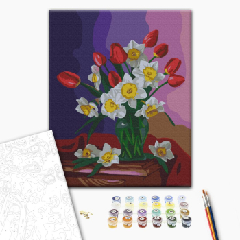 Букет тюльпанов и нарциссов © Valentyna Ivanova