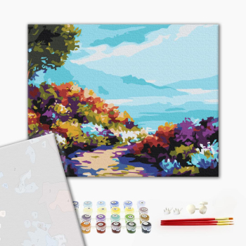Картина по номерам Преміум картини - Квіти біля моря
