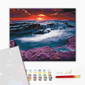 Закат у водоспада