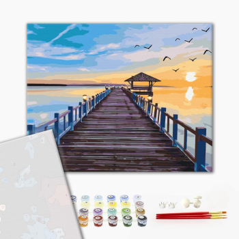 Картина по номерам Преміум картини - Місточок у захід