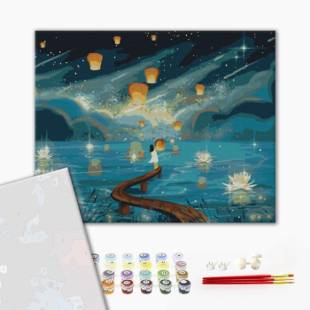 Картина по номерам Преміум картини - Вогники бажань