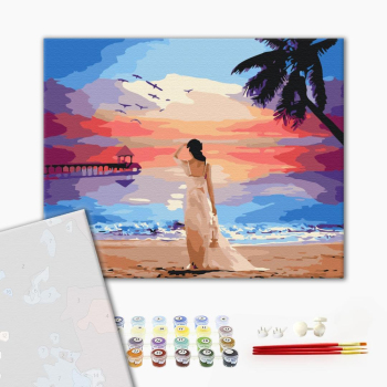 Картина по номерам Преміум картини - Тропічний світанок