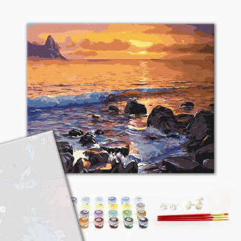 Картина по номерам Преміум картини - Кам'янистий берег