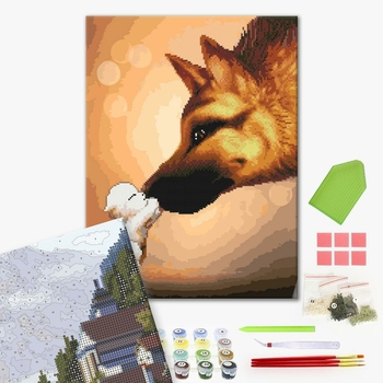 Комбінована алмазна мозаїка - Велика дружба