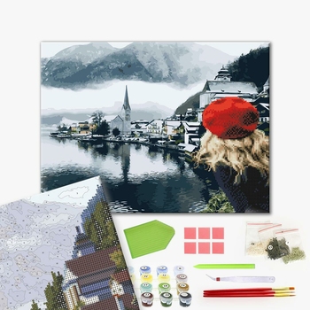 Комбінована алмазна мозаїка - Вид на Гальштат