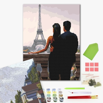 Комбінована алмазна мозаїка - Бажаний Париж