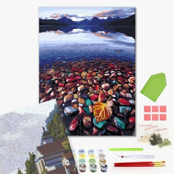 Комбінована алмазна мозаїка - Прозоре гірське озеро