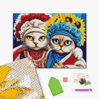 Алмазна мозаїка 40х50 - Лапка підтримки ©Маріанна Пащук