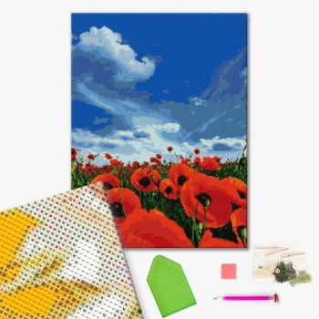 Алмазна мозаїка 40х50 - Макове поле