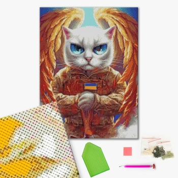 Алмазна мозаїка 40х50 - Котик Ангел© Маріанна Пащук