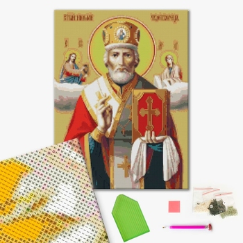 Алмазна мозаїка 40х50 - Миколай Чудотворець