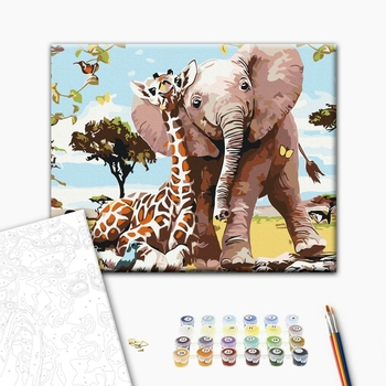 Картина по номерам Преміум картини - Милі друзі