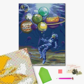 Алмазна мозаїка 40х50 - Астронавт в морі