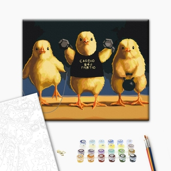 Картина по номерам Тварини, птахи та риби - Кардіо курчата ©Lucia Heffernan