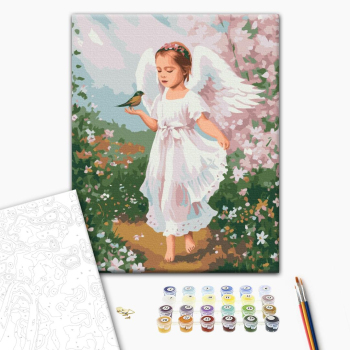 Ангелятко з пташкою