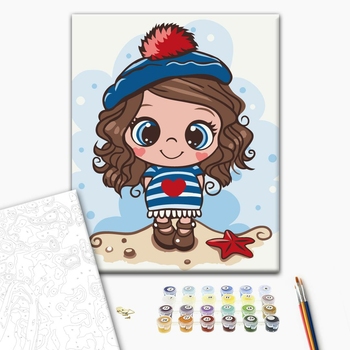 Картина по номерам Для дітей - Маленька морячка