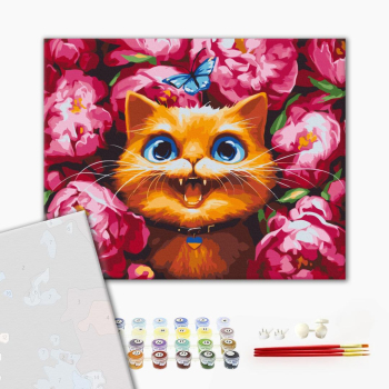 Картина по номерам Преміум картини - Мур в піонах ©Маріанна Пащук