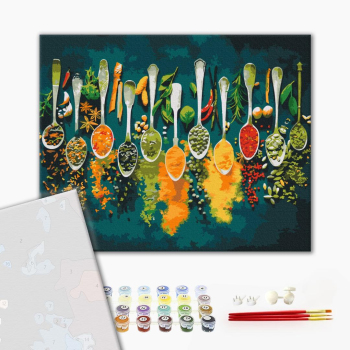 Картина по номерам Преміум картини - Пряні спеції
