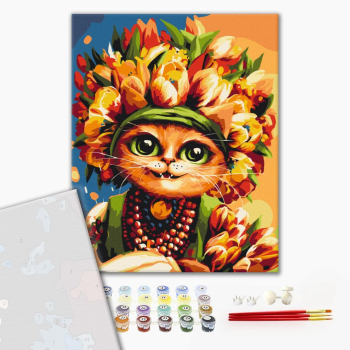 Картина по номерам Преміум картини - Весняна киця ©Маріанна Пащук