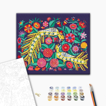 Картина по номерам Репродукції художників - Птахи у квітах  © Maria Prymachenko