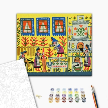 Картина по номерам Репродукції художників - Моя хата Моя правда © Maria Prymachenko